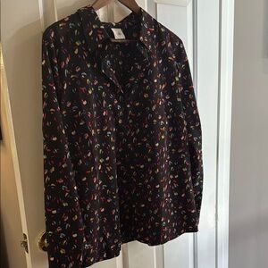 Colorful Patterned Black Shirt